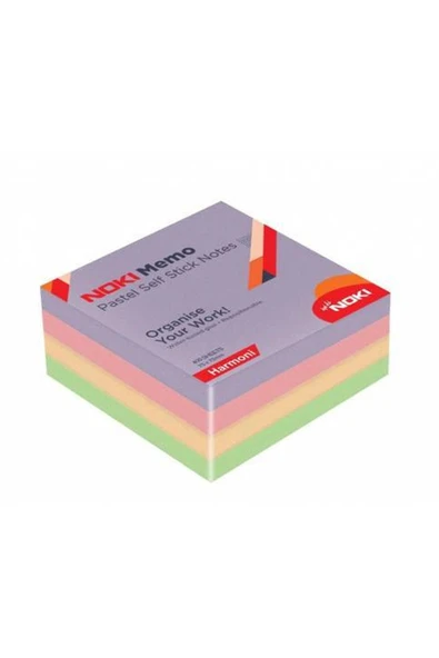 Noki Yapışkanlı Küp Not 75X75 400 Yaprak Pastel Harmoni ürün görseli 1