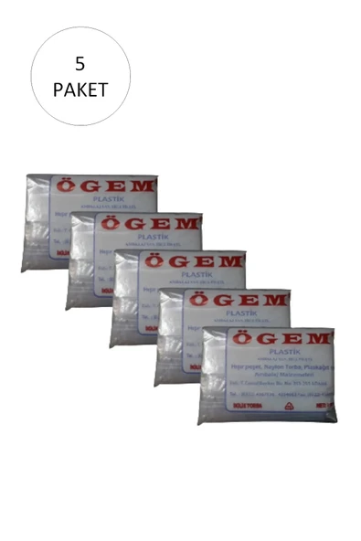 Bakkaliye Naylon Torba İkilik 22x36 cm 1 kg 5 Paket (Takriben 975 Adet) ürün görseli 1