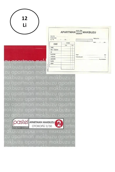 Apartman Makbuzu Otokopili 2-50 Nüsha 12'li ürün görseli 1