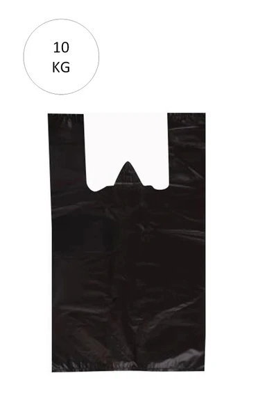 Siyah Atlet Poşet Büyük Boy 32x57 cm Takriben 720 Adet 10 Kg ürün görseli 1