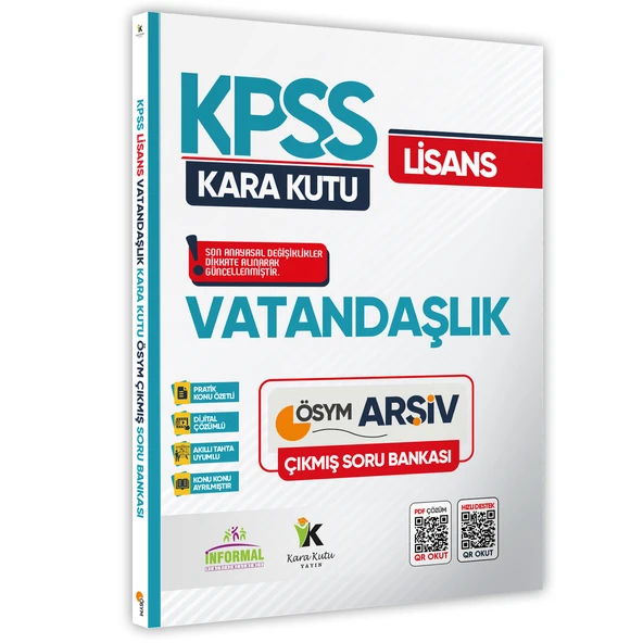 KPSS Vatandaşlık Kara Kutu Dijital Çözümlü ÖSYM Çıkmış Soru Bankası Çözümlü ürün görseli 1