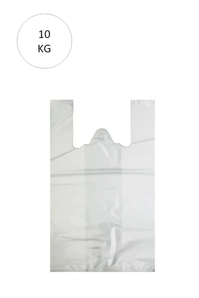 Beyaz Atlet Poşet Orta Boy 29x50 cm Takriben 850 Adet 10 Kg ürün görseli 1