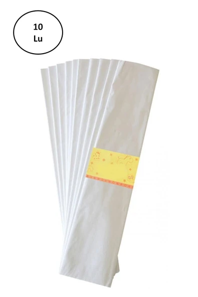 Gıpta Renkli Krapon Kağıdı 50x200 cm 10'lu Beyaz ürün görseli 1