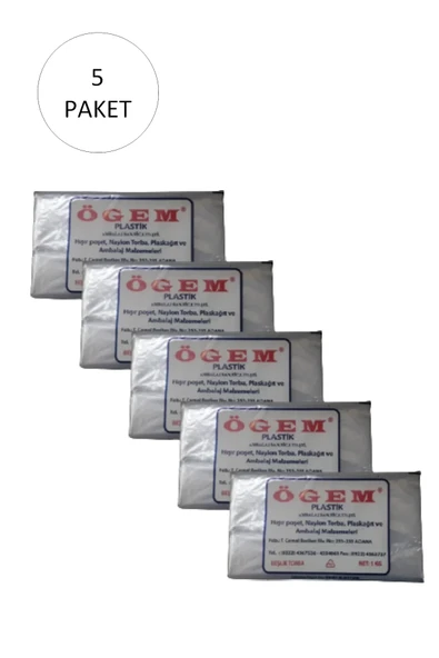 Bakkaliye Naylon Torba Beşlik 30x52 cm 1 kg 5 Paket (Takriben 525 Adet) ürün görseli 1