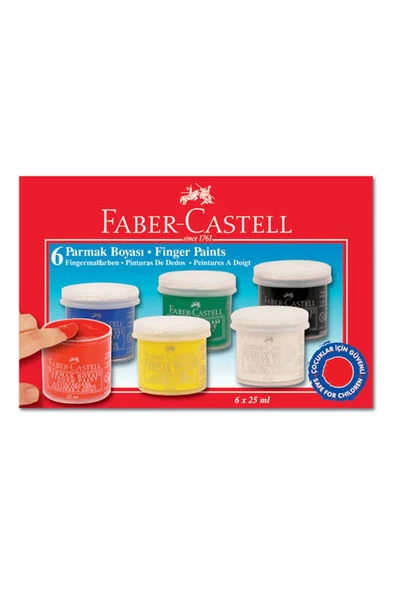 Faber Castell Parmak Boyası 6 Renk ürün görseli 1