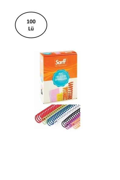 Sarff 4:1 20 Mm Helezon Spiral 100 Lü Şeffaf Tel ürün görseli 1