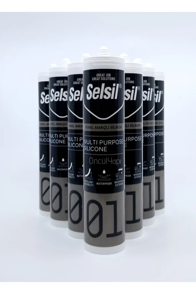 Selsil Genel Amaçlı Silikon 280gr. Şeffaf 25 Adet ürün görseli 1