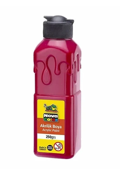 Nova Color NC-3023 250 gr Ateş Kırmızısı Akrilik Boya ürün görseli 1