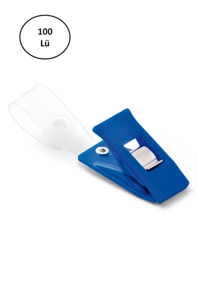 Mas Kart Klipsi Masalı Tip Plastik Lacivert 100 'lü ürün görseli 1