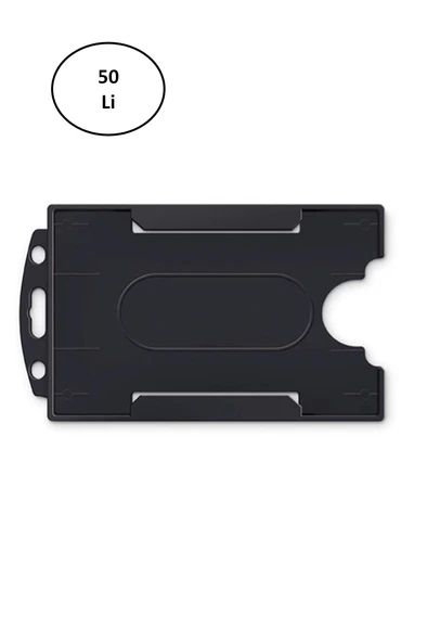 Mas 3522 Plastik Kart Muhafaza- Dikey-54X86-Siyah 50Li ürün görseli 1
