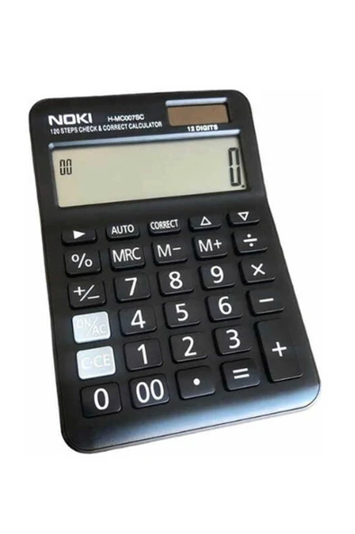 Noki 12 Hane Hesap Makinesi Siyah H-MC007SC ürün görseli 1