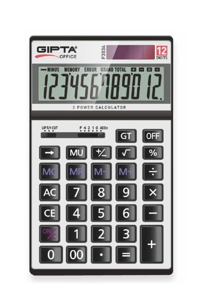 Gıpta F3034 12 Haneli Masaüstü Digit Hesap Makinesi ürün görseli 1