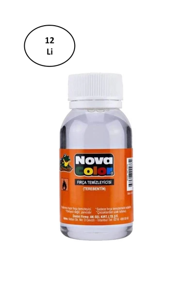 Nova Color Nc-183 Fırça Temizleyici Terebentin 12'li ürün görseli 1