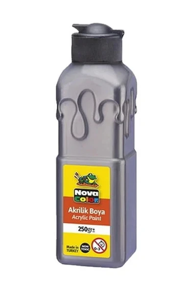 Nova Color NC-3023 250 gr Gümüş Akrilik Boya ürün görseli 1