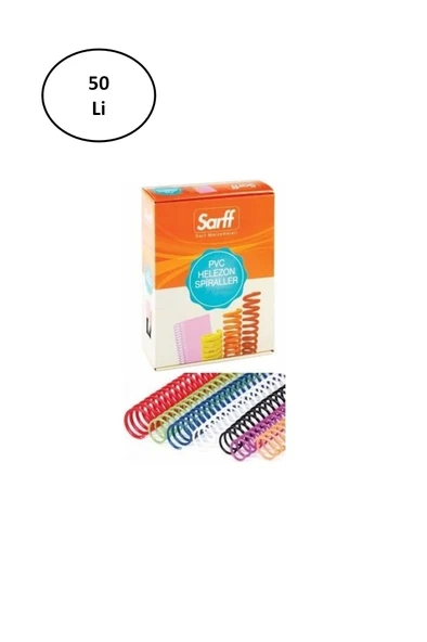 Sarff 4:1 22 Mm Helezon Spiral 50 Li Şeffaf Tel ürün görseli 1