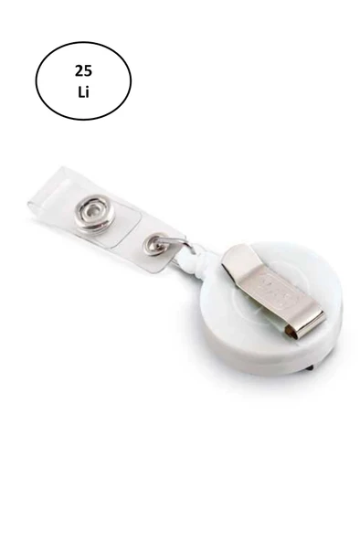 Yoyo Plastik 3532- Yuvarlak-32Mm-Kancali-Klipsli-Beyaz 25'li ürün görseli 1