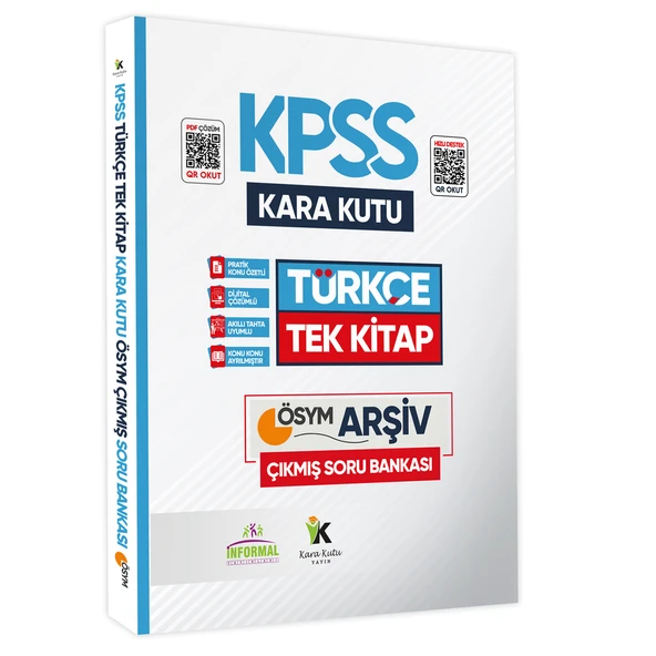 KPSS Önlisans-Ortaöğretim Türkçenin Kara Kutusu Tek Kitap Çıkmış Soru Bankası Dijital Çözümlü ürün görseli 1