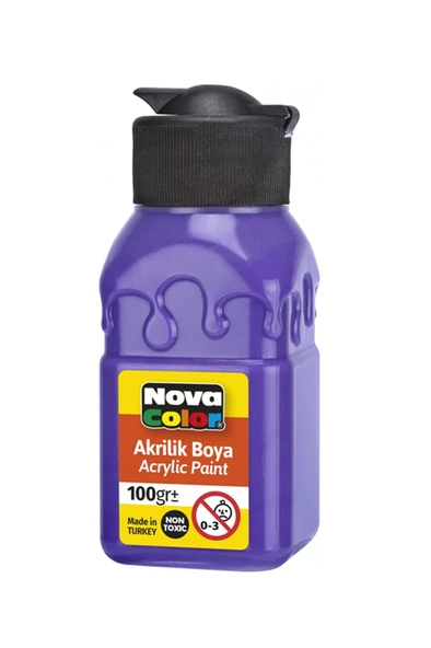 Nova Color Akrilik Boya Şişe 100 Gr Mor Nc-2018 ürün görseli 1