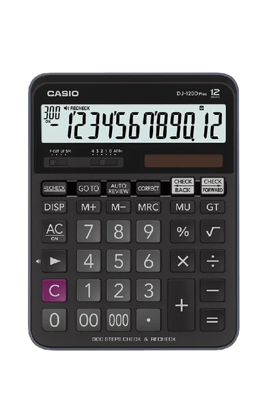 Casio DJ-120D Plus 12 Haneli Masaüstü Hesap Makinesi ürün görseli 1