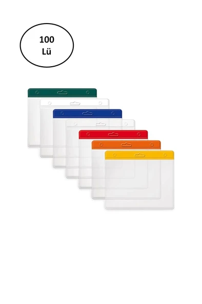 Mas 3510 54x86 mm Yatay Renkli Plastik Kart Poşeti 100'lü ürün görseli 1