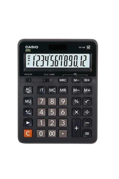Casio GX-12B-BK-W-DC Hesap Makinesi Desktop Masaüstü ürün görseli 1
