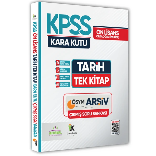 KPSS Önlisans-Ortaöğretim Tarihin Kara Kutusu TEK KİTAP ÖSYM Çıkmış Soru Bankası Dijital Çözümlü ürün görseli 1