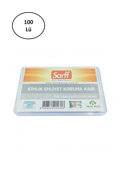 A-031H Pvc Lüx Şeffaf Ehliyet Kabı 100'lü ürün görseli 1