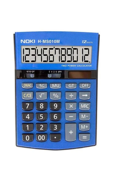 Noki H-MS010M Masaüstü Hesap Makinesi 12 Haneli - Mavi ürün görseli 1