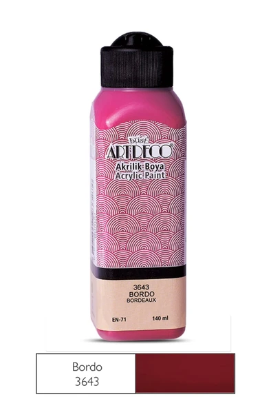 Artdeco Akrilik Boya 140 Ml Bordo ürün görseli 1