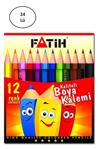 Fatih Kuruboya 12 Renk Yarım Boy 24'lü ürün görseli 1