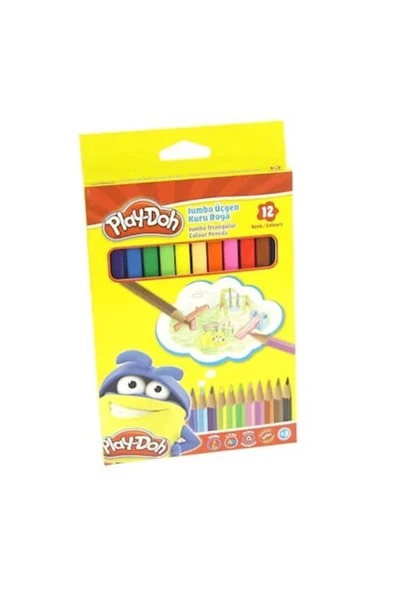 Cem Play Doh Kuruboye Jumbo Üçgen 12 Renk ürün görseli 1