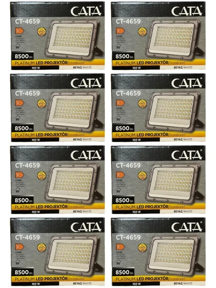 Cata CT-4659 100W 6500K (Beyaz Işık) Led Projektör (8 Adet) ürün görseli 1