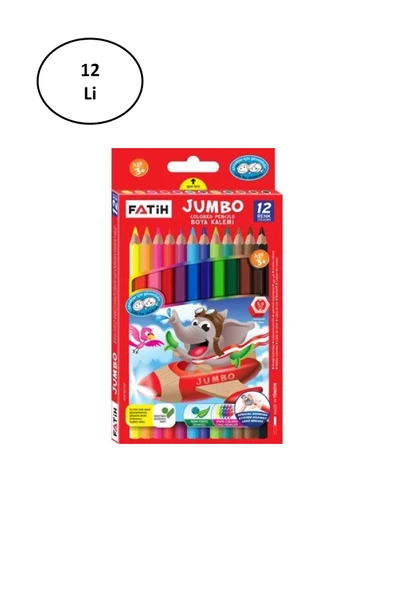 Fatih Kuruboya Jumbo 12 Renk Tam Boy 12'li ürün görseli 1