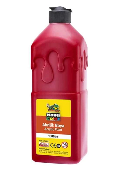 Nova Color Nc-222 Akrilik Boya 1 Kg. Kırmızı ürün görseli 1