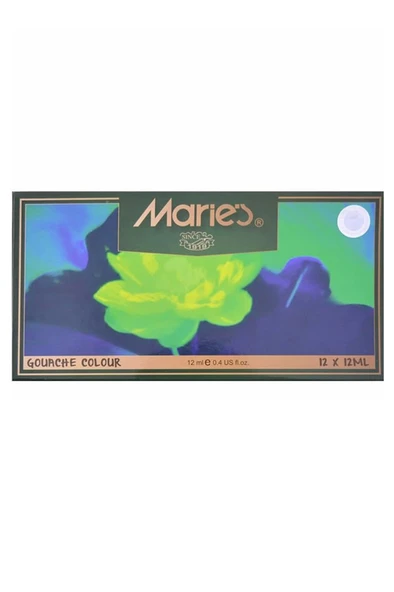 Maries 7312B 12x12 ml Guaj Boya 12'li ürün görseli 1