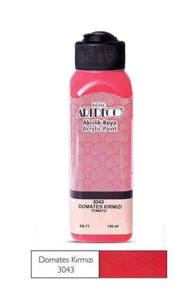 Artdeco Akrilik Boya 500 Ml Domates Kırmızısı 3043 ürün görseli 1