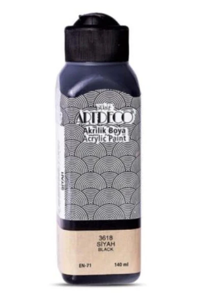 Artdeco Akrilik Boya 140 Ml Siyah ürün görseli 1