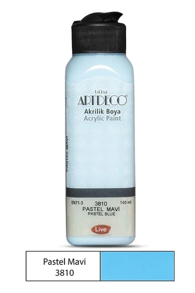 Artdeco 140 ml Akrilik Boya 3810 Pastel Mavi ürün görseli 1