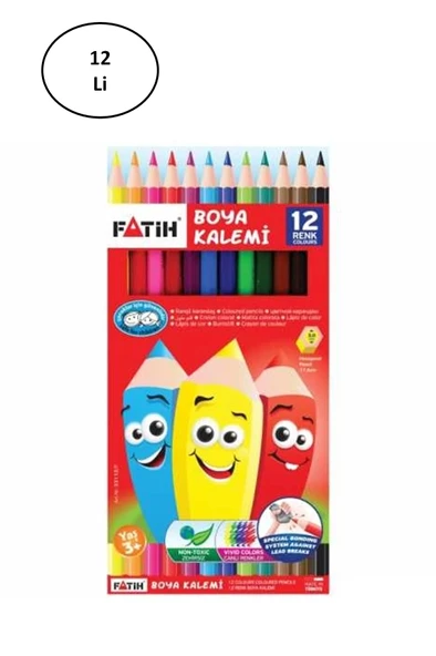 Fatih 12 Renk Tam Boy Kuruboya 12'li ürün görseli 1