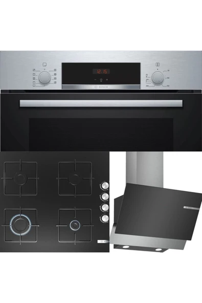 Bosch Ankastre Set 20 (hbf514bs0t + Pop7c6o12o + Dwk65ad60r) ürün görseli 1