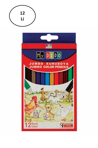 Südor Mydido 12 Renk Jumbo Kuru Boya 12'li ürün görseli 1