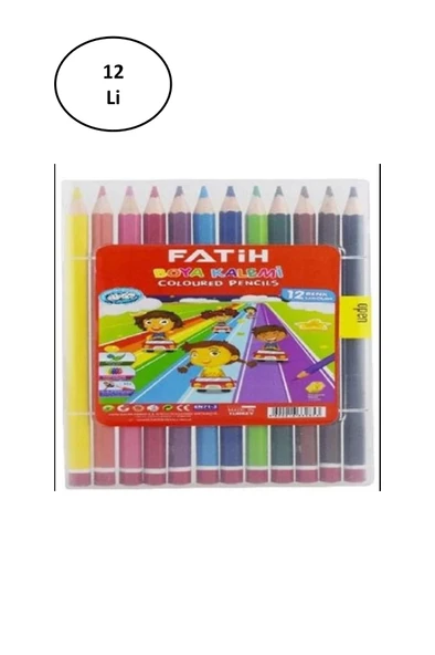 Fatih Kuruboya Mercanlı 12 Renk Çantalı 12'li ürün görseli 1
