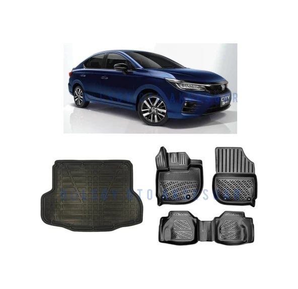 Yeni Honda City 3D Havuzlu Paspas Ve Bagaj Havuzu Set ürün görseli 1