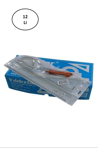Yıldızlar Çizim Takımı Pergelli 30 Cm 12'li ürün görseli 1