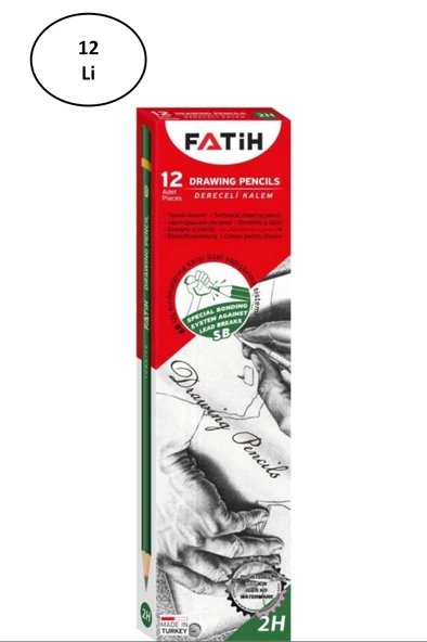 Fatih Dereceli Kurşun Kalem 2h FA15010KL2H 12 Li ürün görseli 1