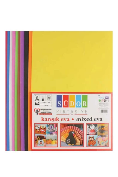 Südor Eva A4 Karışık 10 Renk ürün görseli 1