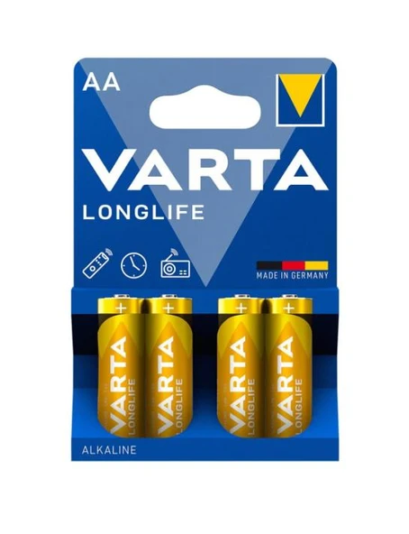 Varta Longlife Alkalin1.5 V Kalem Pil 4 lü Paket ürün görseli 1