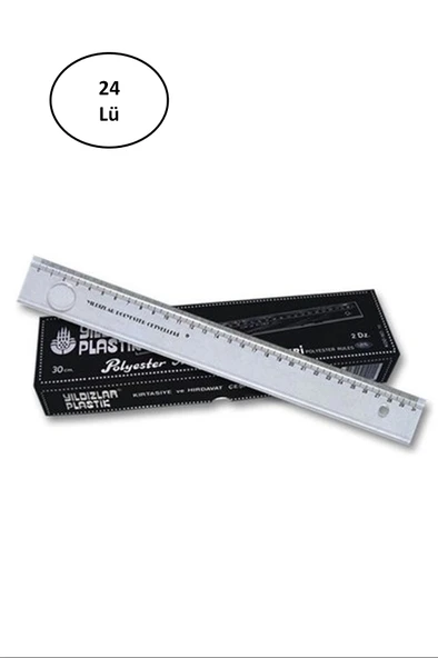 Yıldızlar Mercekli Cetve 30 Cm Cetvel 24'lü ürün görseli 1