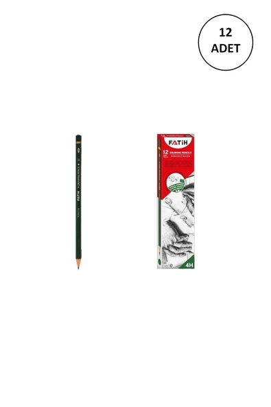 12 Adet Fatih 4h Dereceli Kalem ürün görseli 1