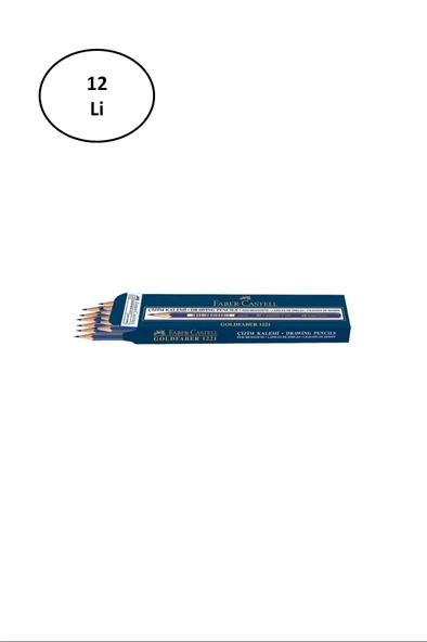 Faber Castell Goldfaber 1221 Dereceli Kurşun Kalem 7H 12'li ürün görseli 1